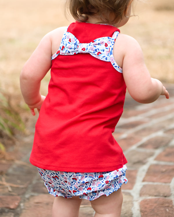 Sweet Land Of Liberty Floral Bloomer Set