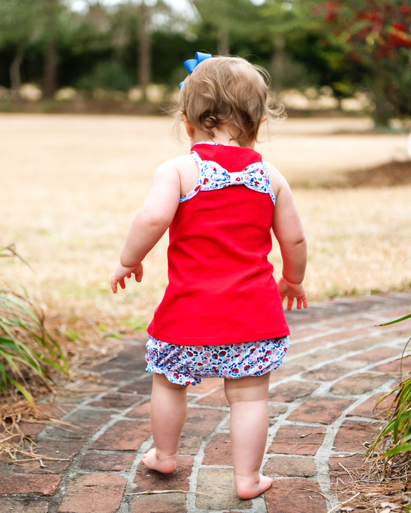 Sweet Land Of Liberty Floral Bloomer Set