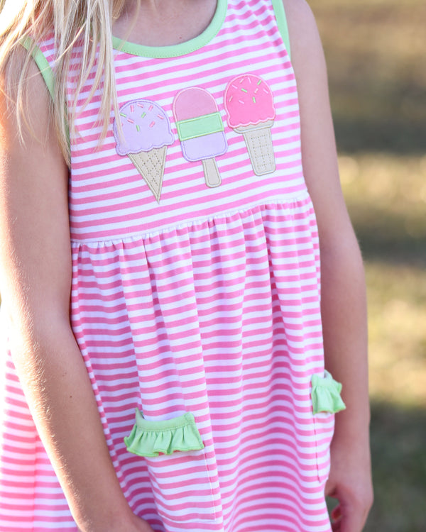 Ice Cream Applique Dress