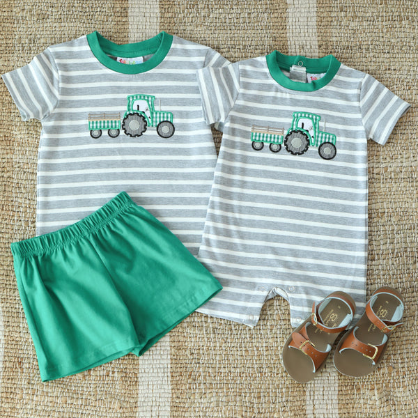 Tractor Applique Romper