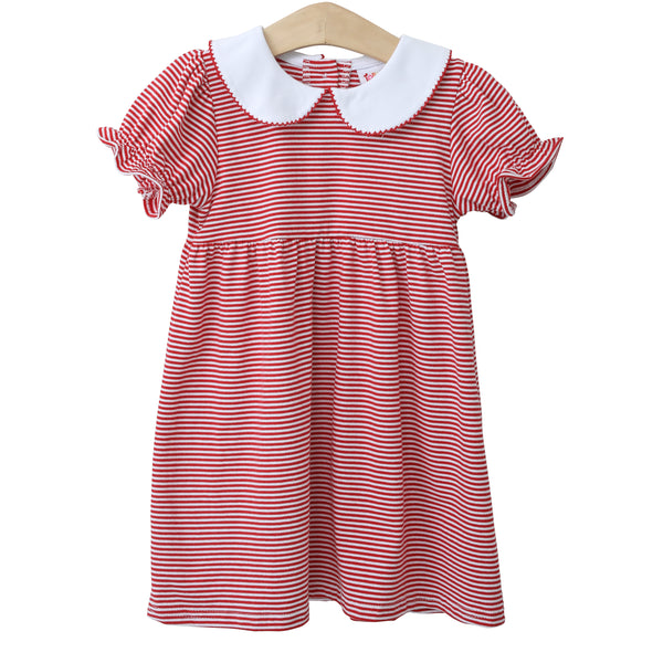 Charlotte Dress- Red Stripe