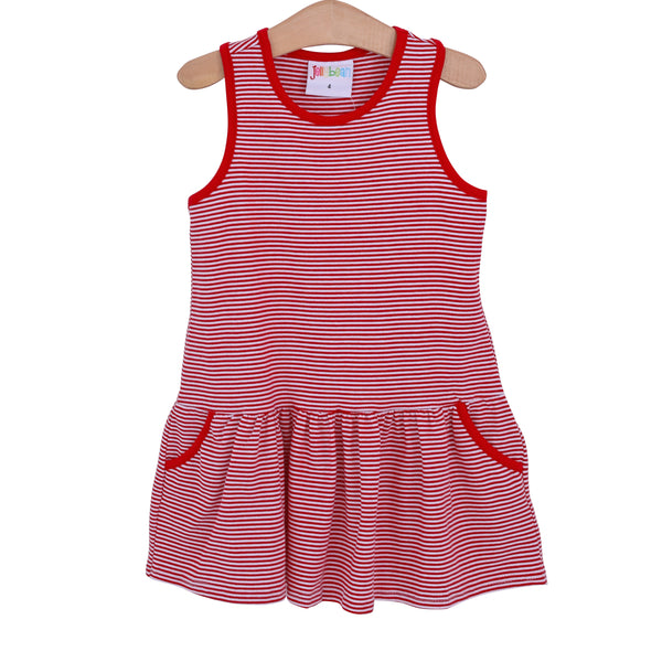 Bow Back Cheer Dress- Red