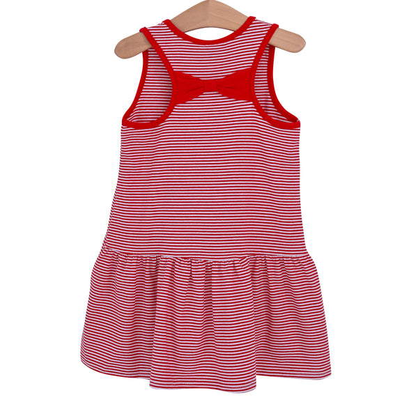 Bow Back Cheer Dress- Red