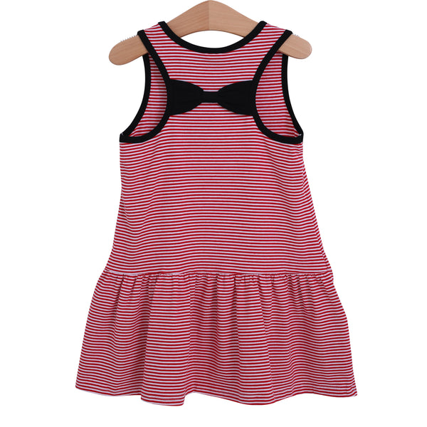 Bow Back Cheer Dress- Red & Black