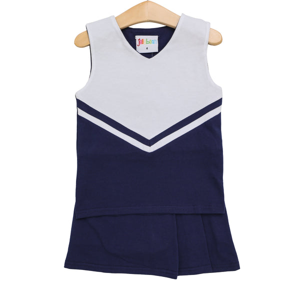 Cheer Uniform Skort Set- Navy/White