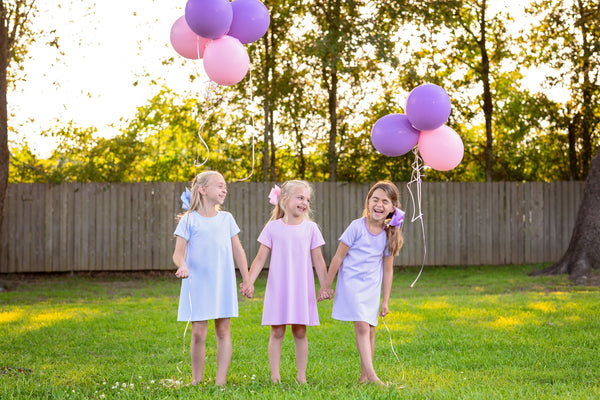 Sarah Dress- Light Blue Stripe