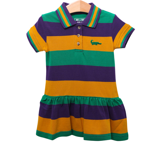 Mardi Gras SS Polo Dress