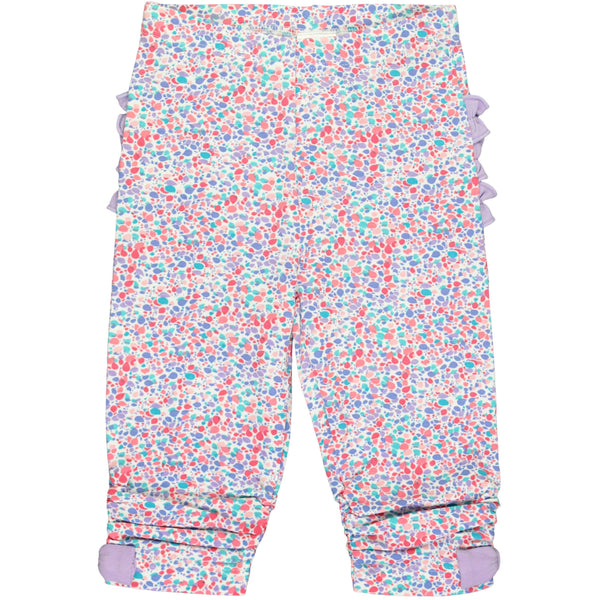 Baby Ruched Bow Ruffled Capri Leggings- Shimmer On – Smock Candy